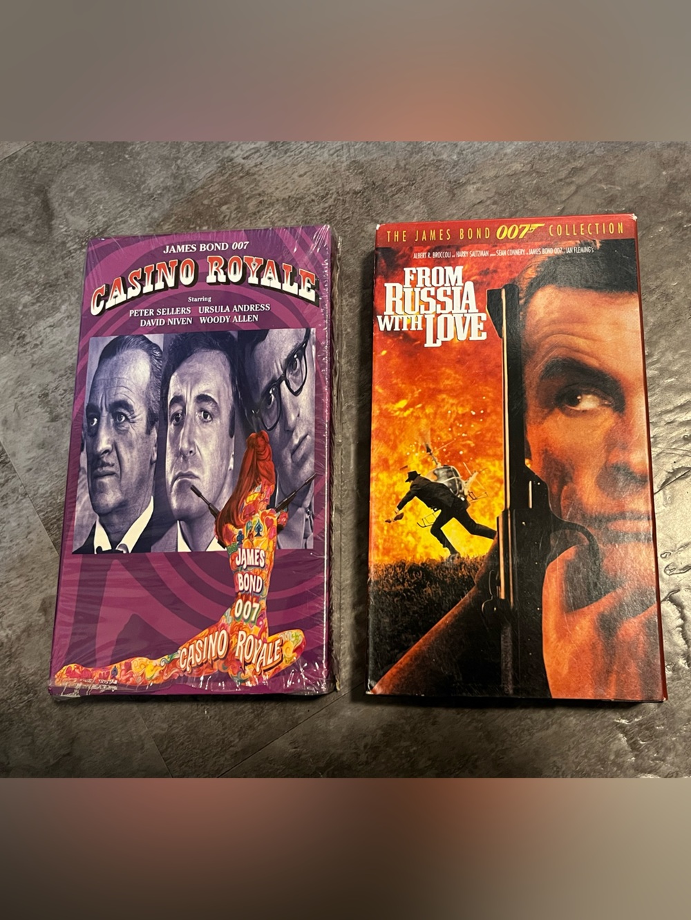 VHS Set of 2 James Bond Films “Casino Royale” and “From Russia with Love”